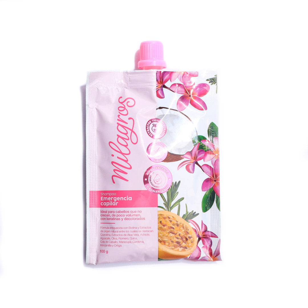 Shampoo Emergencia Capilar Milagros Sachet