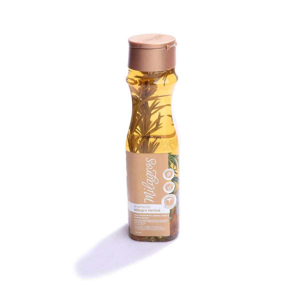 Shampoo Milagro Herbal (Con Romero Y Jengibre)