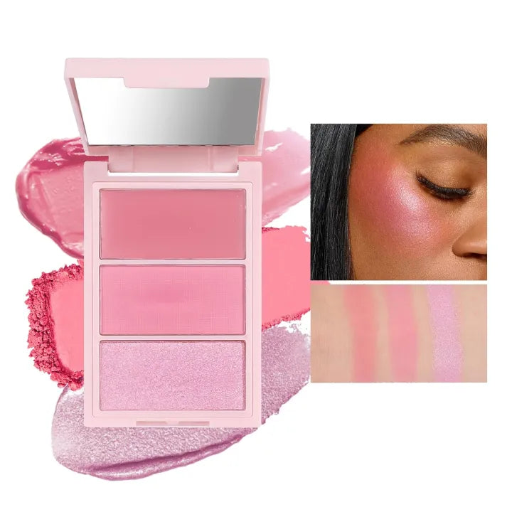 Paleta De Rubor X3 Handaiyan (cajita rosada)