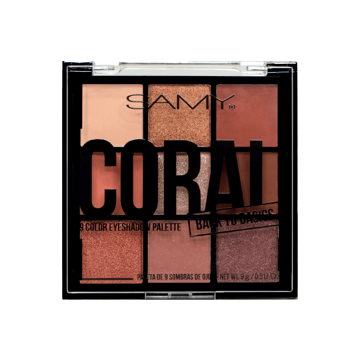 Paleta de Sombras de Ojos Coral x9 Samy