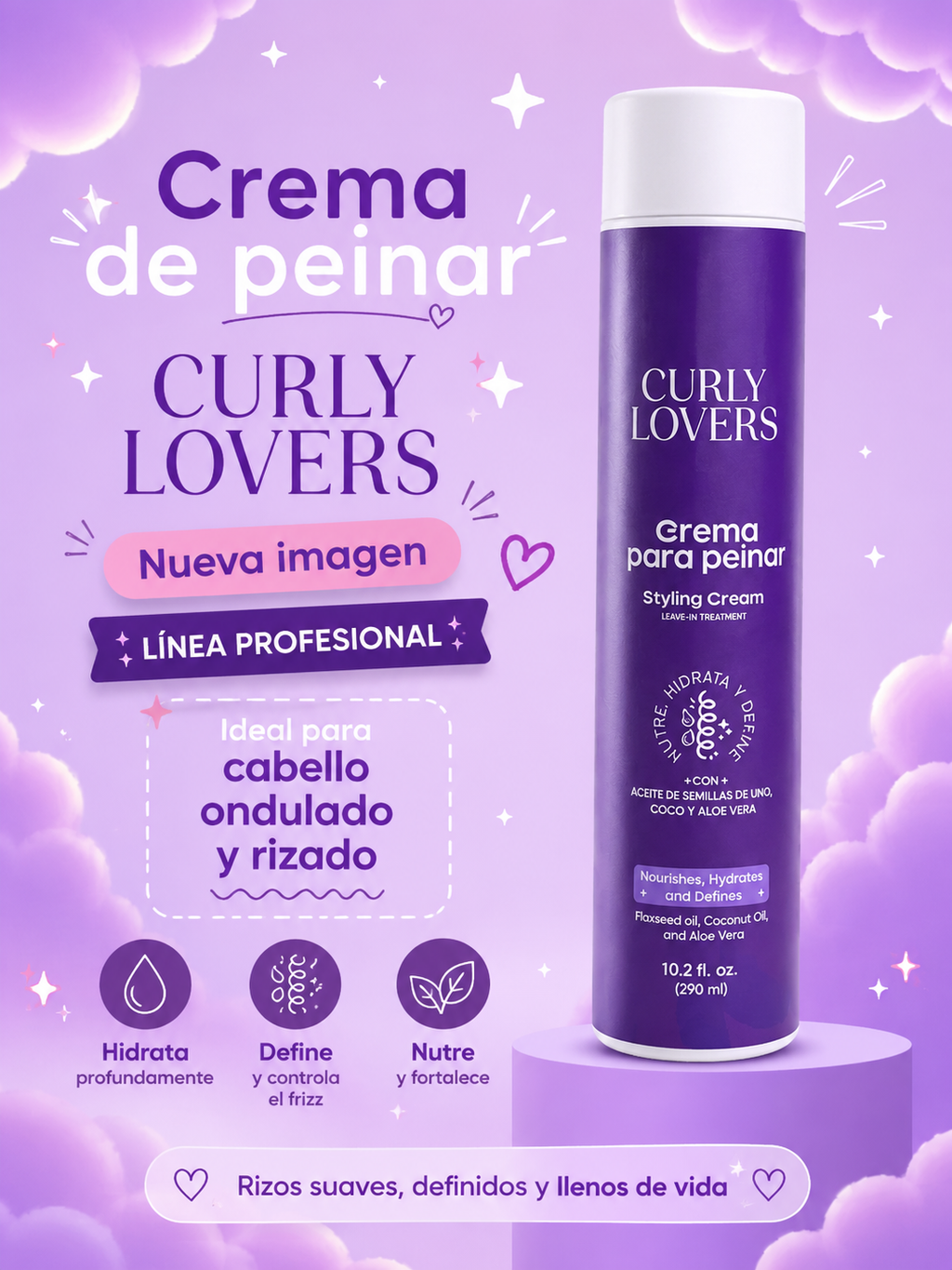 Crema Para Peinar 290ml Curly Lovers