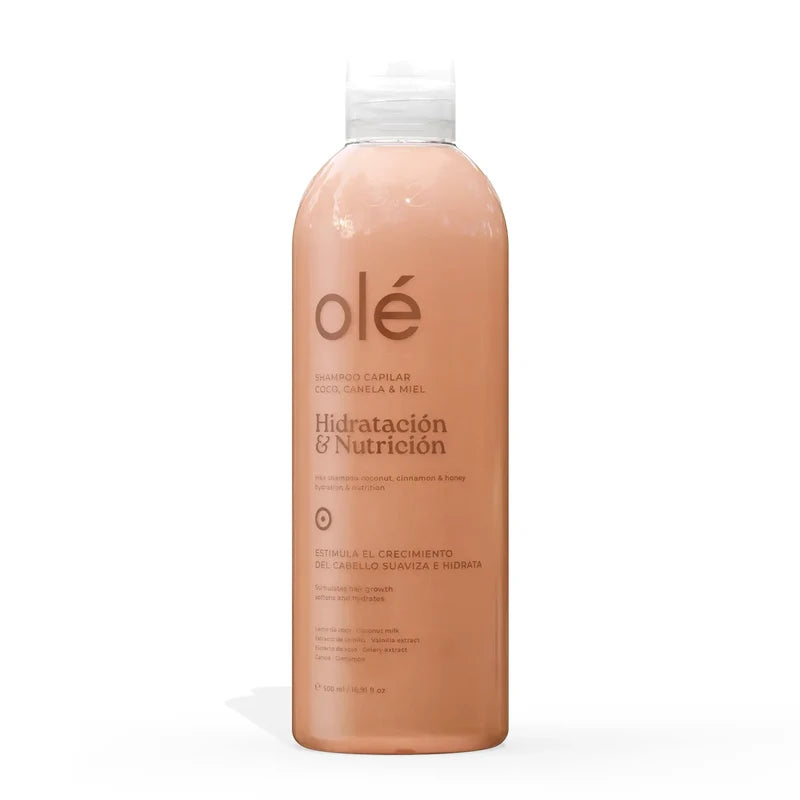 Shampoo Hidratación y Nutricion Coco Canela y Miel 500ml Ole