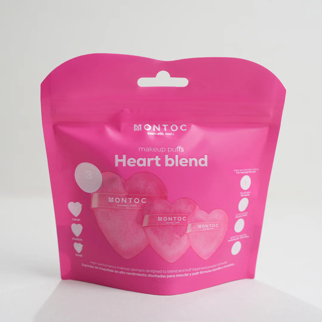 Set De Borla Corazon Fucsia Montoc