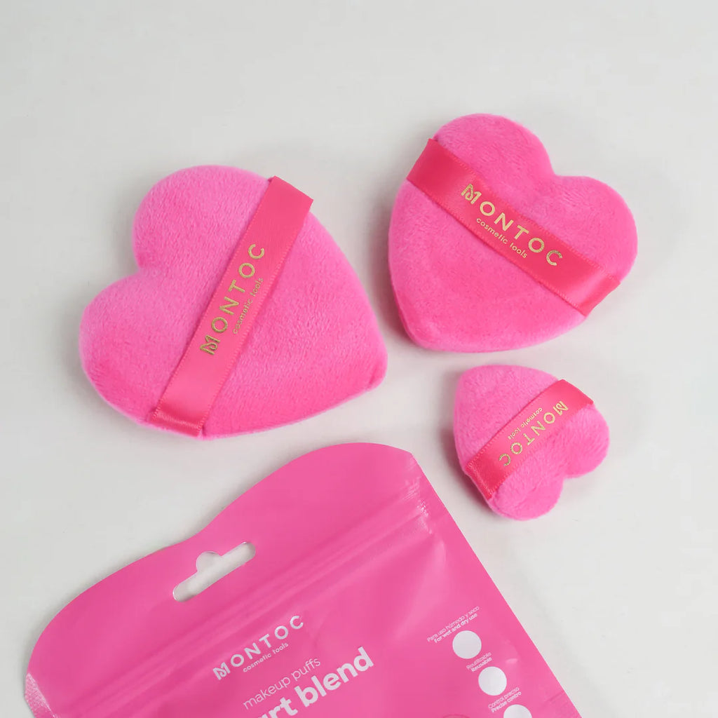 Set De Borla Corazon Fucsia Montoc