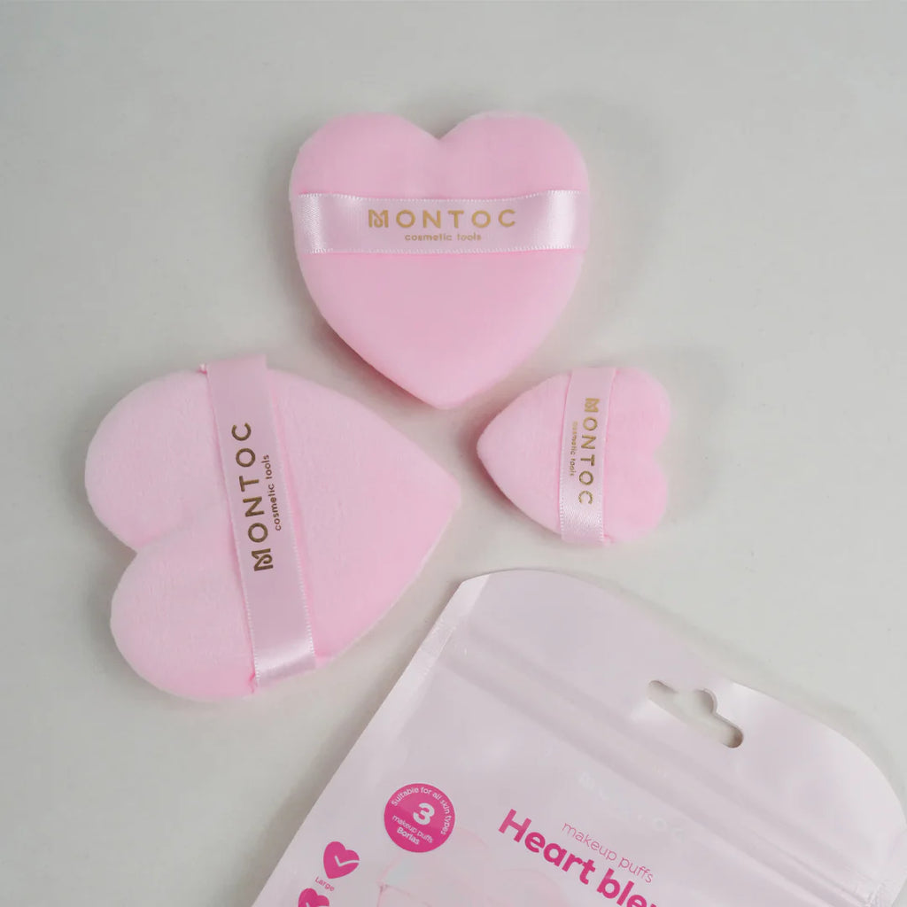 Set De Borla Corazon Rosado Montoc