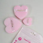 Set De Borla Corazon Rosado Montoc