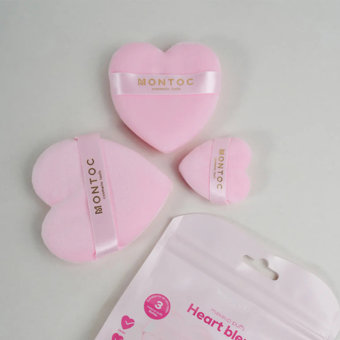 Set De Borla Corazon Rosado Montoc