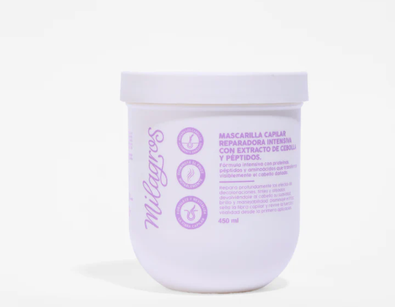 Mascarilla Capilar Reparadora con Cebolla y Péptidos Milagros