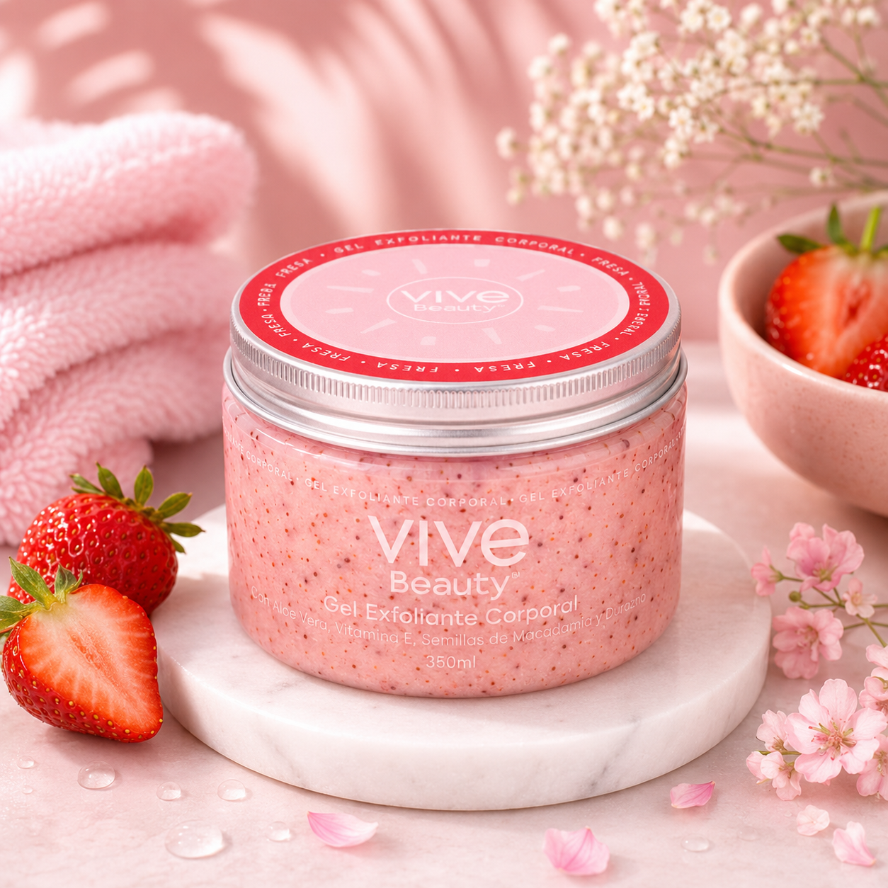 Exfoliante Corporal Vive Beauty Fresa *350ml*