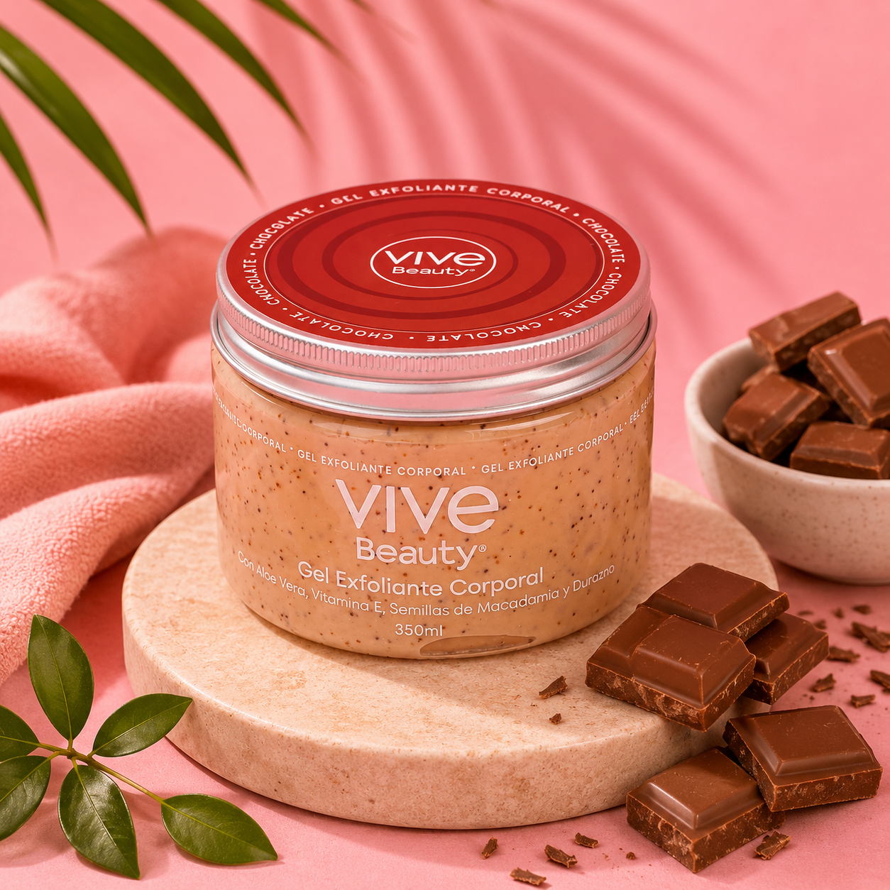 Gel Exfoliante Corporal Chocolate Vive Beauty *350ml*