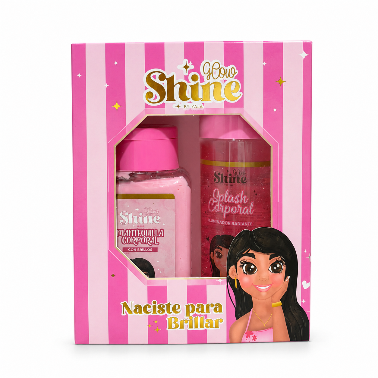 Kit Grande Rosado Glow Shine By Yaja (Mantequilla + Splash)