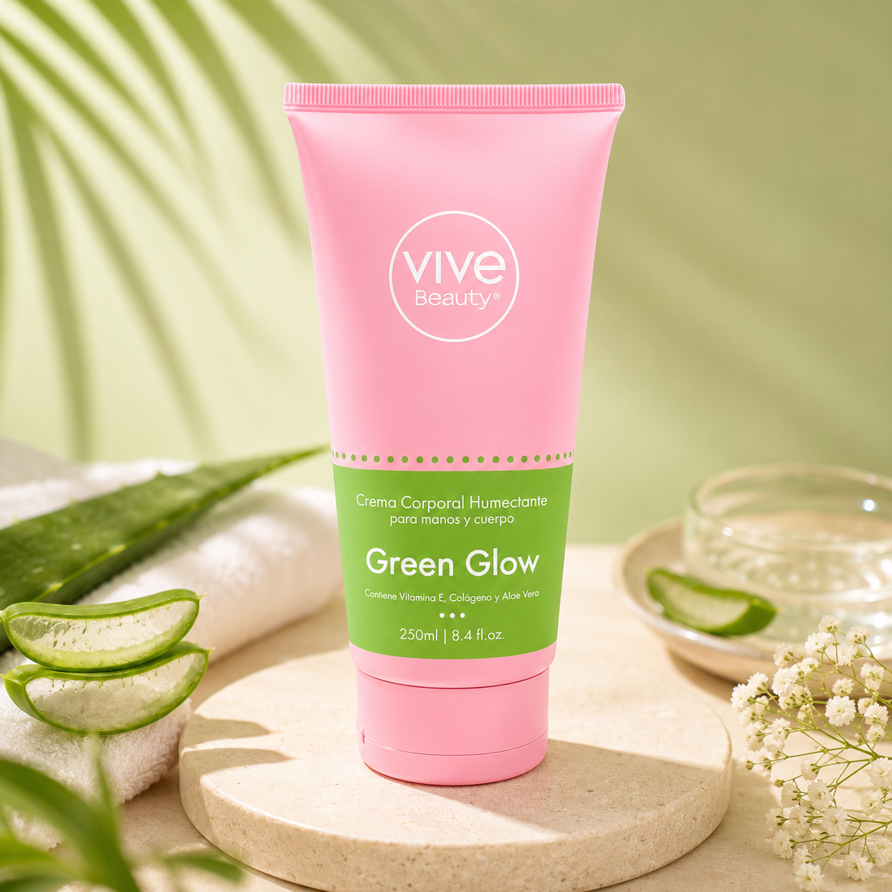 Crema Corporal Humectante Green Glow Vive Beauty *200gr*