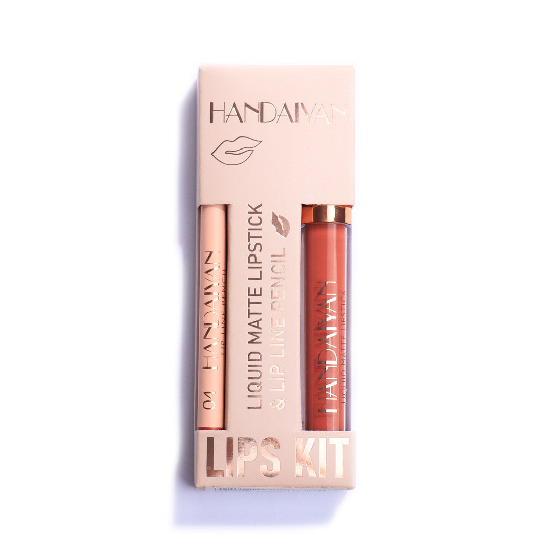Kit Làpiz Delineador Labios + Labial Lìquido Matte HANDAIYAN