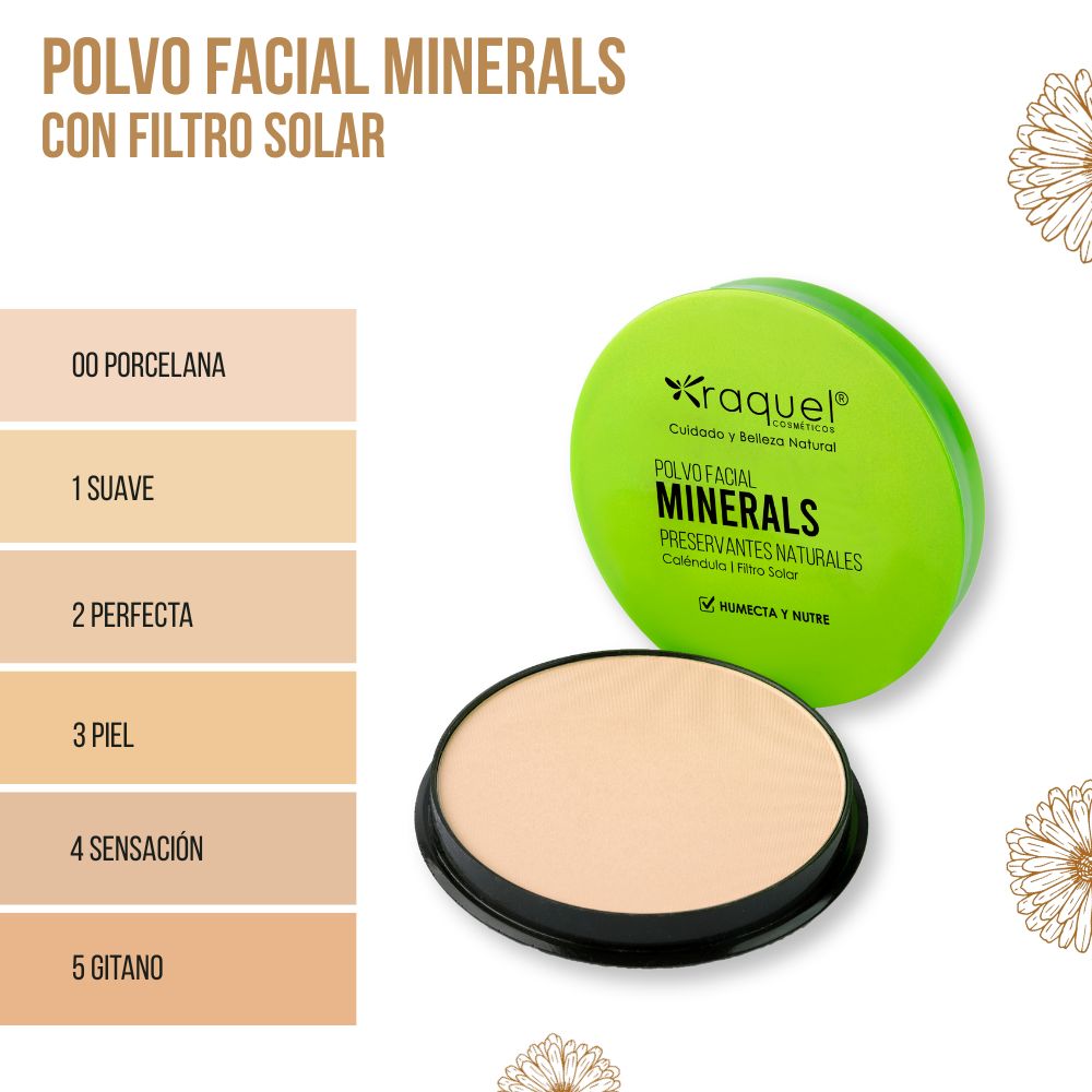 Polvo Compacto Mineral Para Piel Grasa o Mixta Raquel