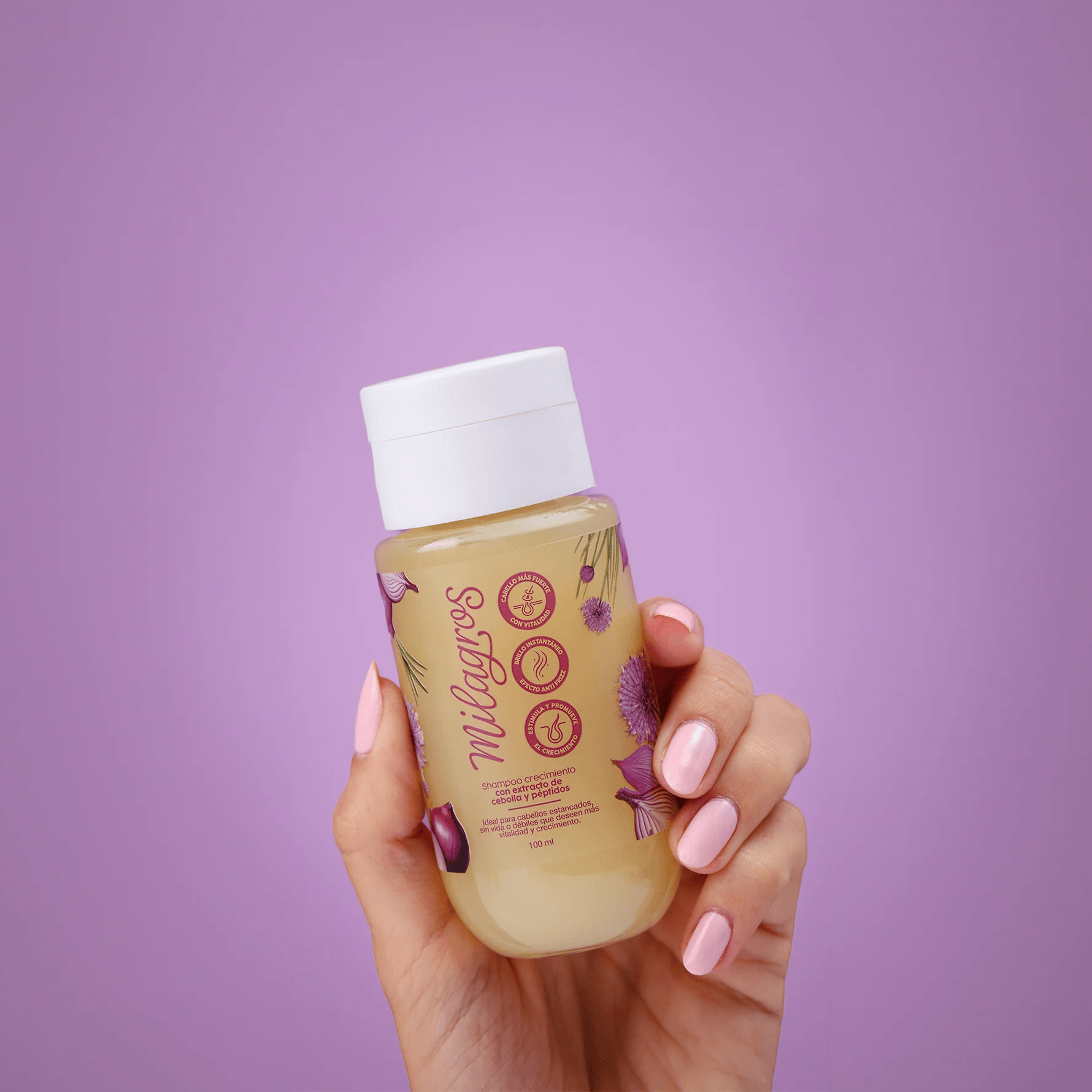 Mini Shampoo Crecimiento Con Extracto de Cebolla y Péptidos Milagros *100ml*