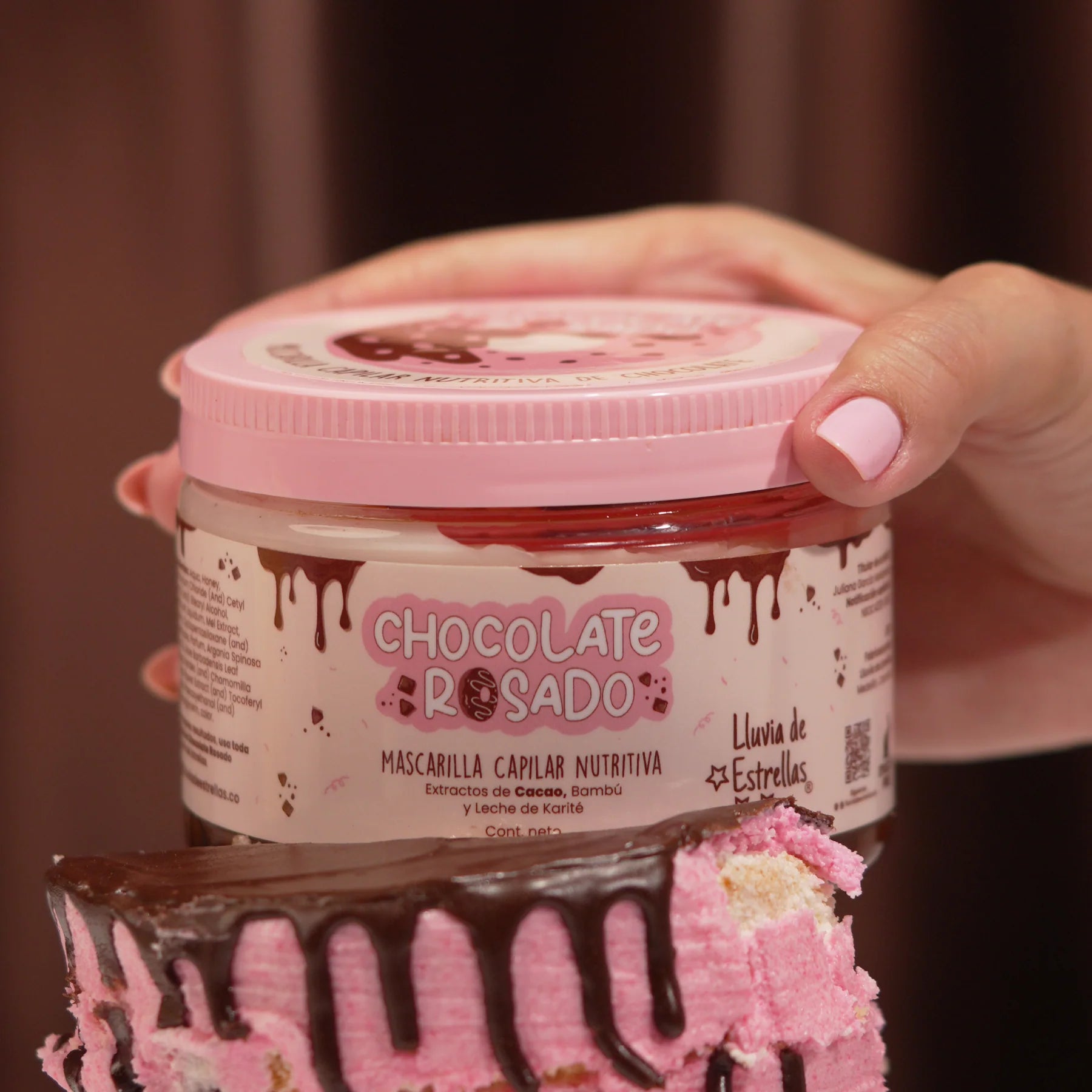 Mascarilla Capilar Chocolate Rosado 300ml Lluvia De Estrellas