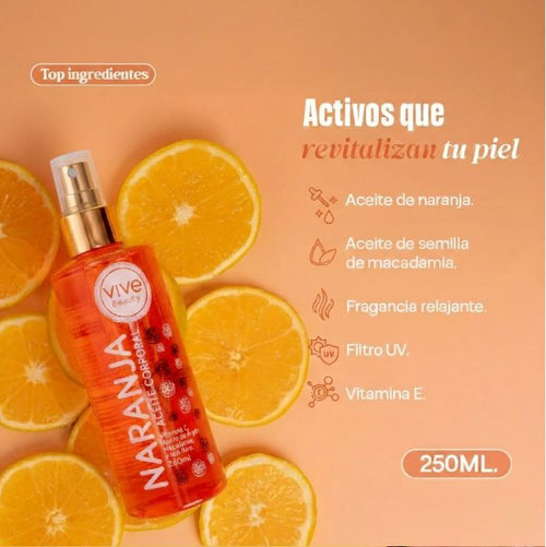 Aceite Corporal Vive Beauty Naranja