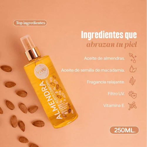 Aceite Corporal Vive Beauty Almendra