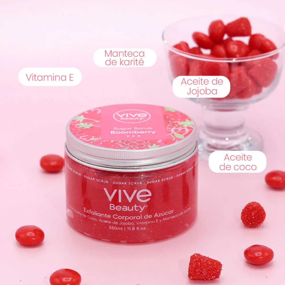 Exfoliante Corporal De Azucar Boomberry Vive Beauty *350ml*