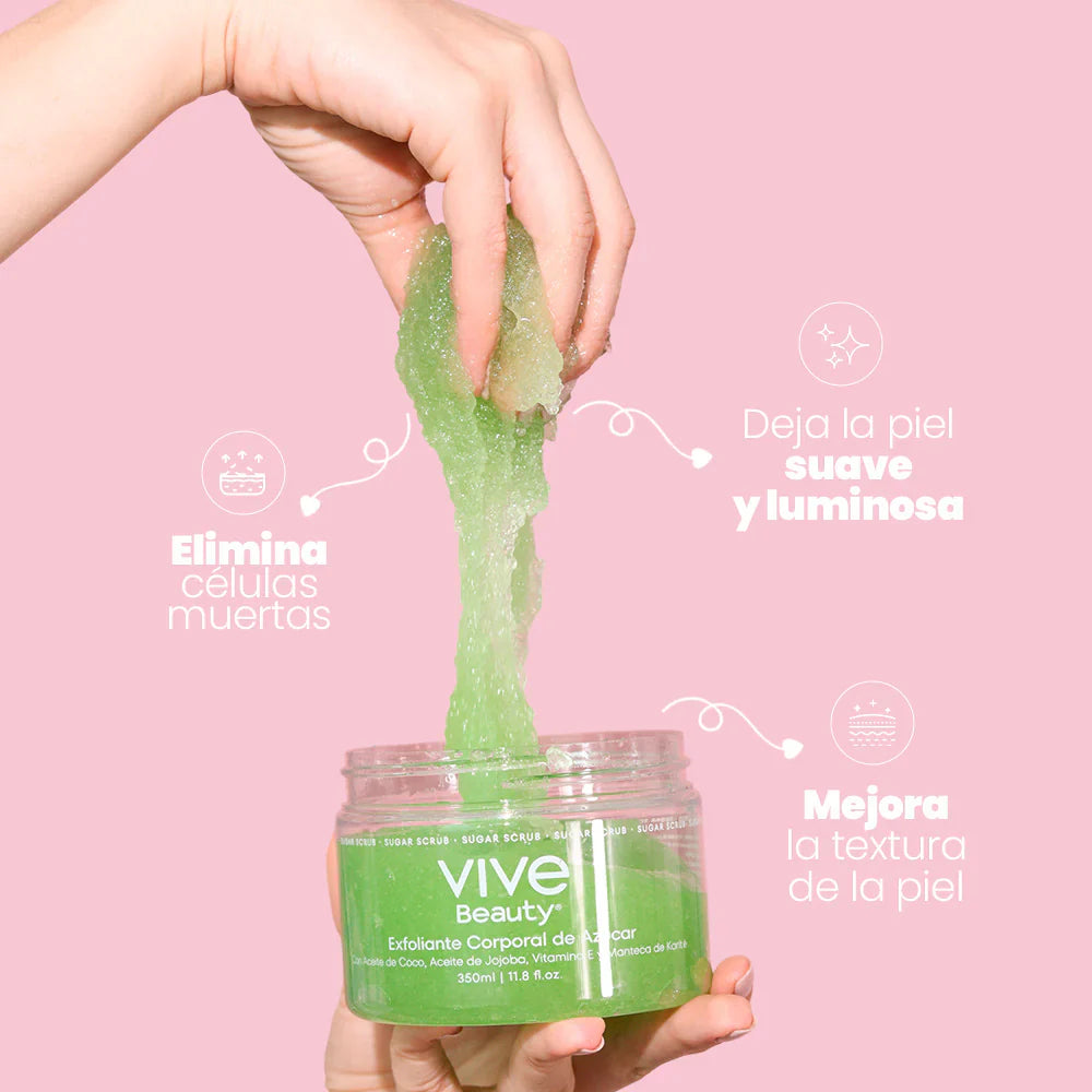 Exfoliante Corporal De Azucar Green Glow Vive Beauty *350ml*