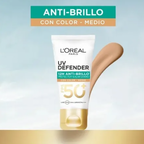 Protector Solar Loreal Anti-Brillo Color Medio SPF50 *40GR*